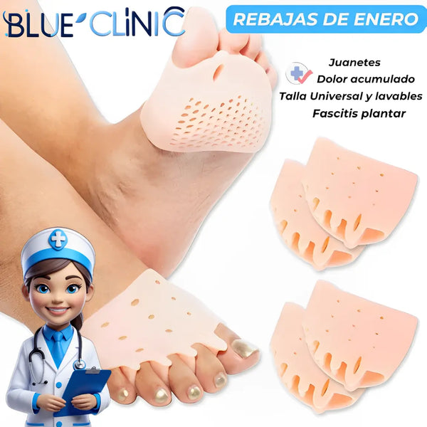 Almohadillas terapéuticas con Separador de dedos l BLUE CLINIC™